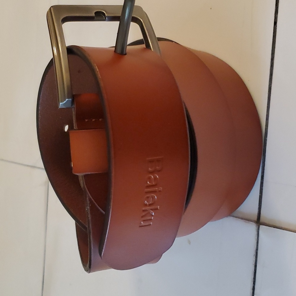 New Baieku 100% real leather Mens brown belt in different sizes